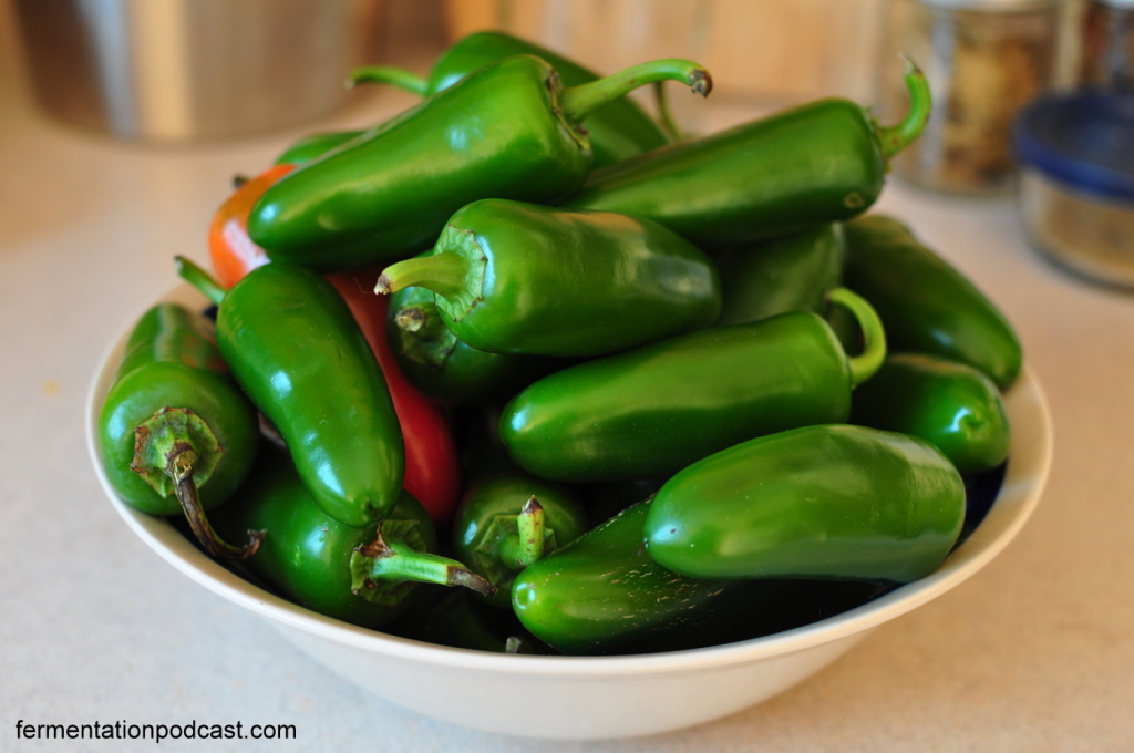 Bowl of jalapeno peppers