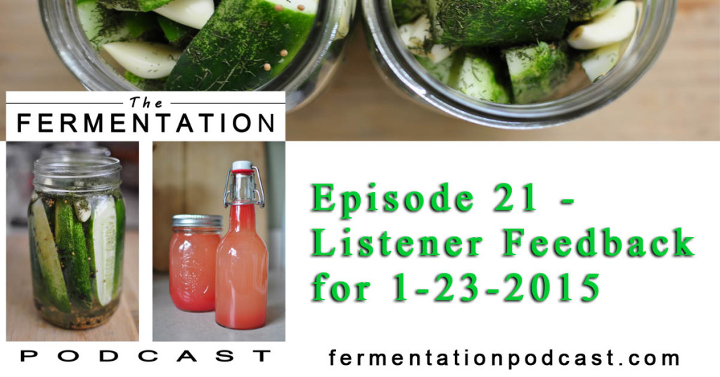 Episode 21 - Listener Feedback for 1-23-2015